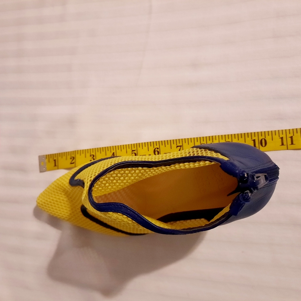 Mesh Booties Navy And Yellow Size 8 - Picture 5 of 10